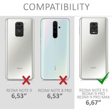 Teknomoda Xiaomi Redmi Note 9 PRO MAX Kılıf Boyun Omuz Askılı Lila iPli Kordonlu Anti Şok Köşe Korumalı Şeffaf Silikon X-ROP