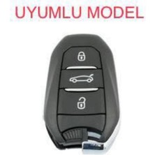 Şenyıldız Aksesuar Peugeot 208 308 508 2008 3008 5008 Rifter Anahtar Koruma Kılıfı Sustasız Anahtarsız Çaliştırma