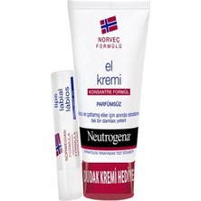Neutrogena Parfümsüz El Kremi 75 ml + Dudak Kremi