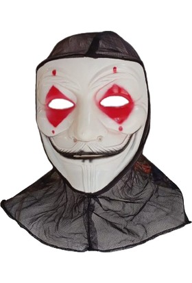 Event Party Store Maske Vendetta-Joker Arkası Tüllü