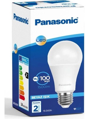 Panasonic LED Lamba 14W-100W E27 1500 Lümen Beyaz Işık A Enerji Sınıfı