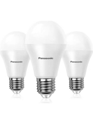 Panasonic 8,5W-60 W 3 Lü Eko Paket 6500 Kelvin Beyaz Işık Panasonic 8,5W 3 Lü Beyaz