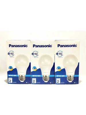 Panasonic 8,5W-60 W 3 Lü Eko Paket 6500 Kelvin Beyaz Işık Panasonic 8,5W 3 Lü Beyaz