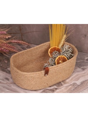 Bambum Koza - Jüt Oval Sepet Küçük