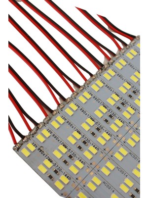 Hazar Led 12V 5730 Çift Sıra Alüminyum Çubuk LED 144 Ledli Gün Işığı 1m