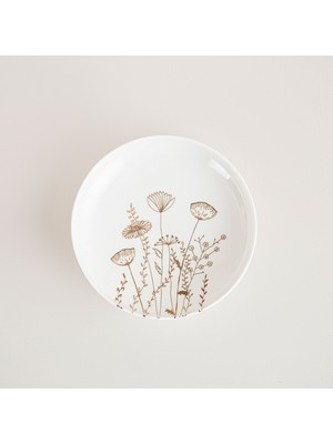 Chakra Naturel Nordic Çukur Yemek Tabağı Krem