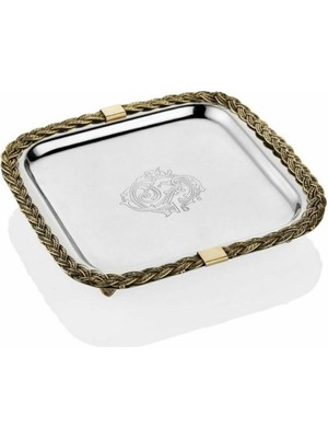 Luxxo Black Pearl Halatlı Kare Tepsı 19X19X4 cm (12)