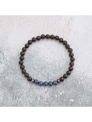 Safnaturel Sertifikalı Shungit - Lapis Doğal Taş Bileklik 6 mm