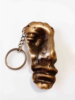 Piramigo Half Mask Yarım Yüz Maske Bronz Anahtarlık Kutulu