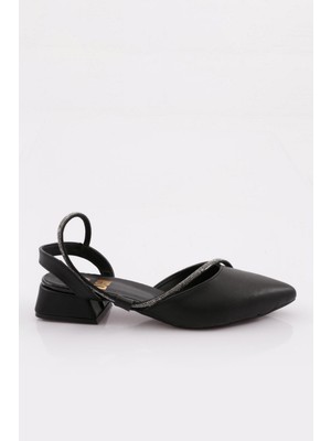 DGN K585 Kadin Kisa Topuklu Babet