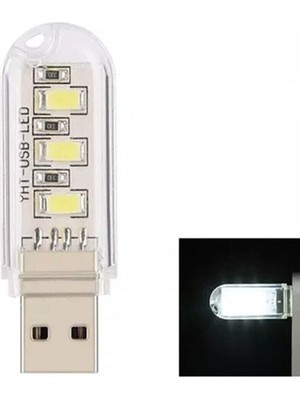 Unichrome Taşınabilir Mini USB LED Lamba 3 LED Beyaz 5730 Smd Kamp Stick LED
