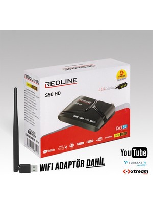 Redline S50 Hd 1 Yıl Free Ip + Wireless Adaptör