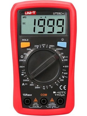 Uni-T Ut 33C+ Dijital Multimetre Ölçü Aleti UT33C+ UT-33C+ UT33+