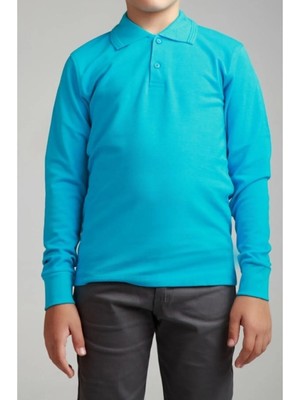 Noble Store Çocuk Uzunkol Polo Yaka Okul T-Shırt