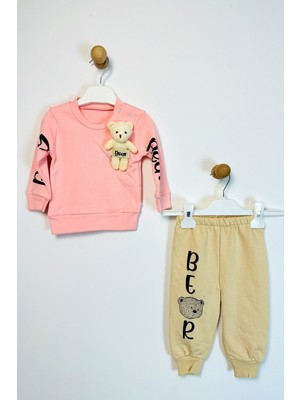 Ada Bebek Çocuk Ayıcık Aksesuarlı Bear Desenli Bebek Alt Üst Takım