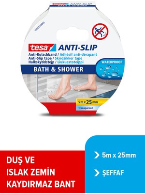 Tesa 55533 Anti Slip Kaydırmaz Bant Islak Zeminler İçin 5X25 Mt.
