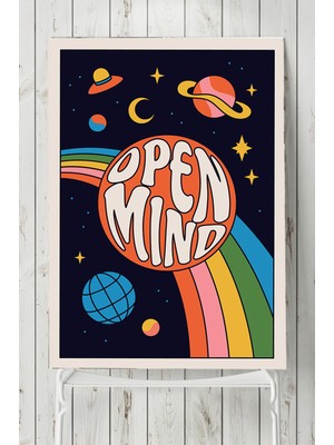 Postermanya Open Mind, Zihin Psychedelic Indie Tarzı Poster