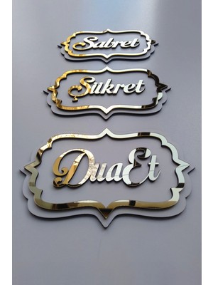 Sevgi Craft Sabret Şükret Dua Et 3’lü Set Duvar Dekoru