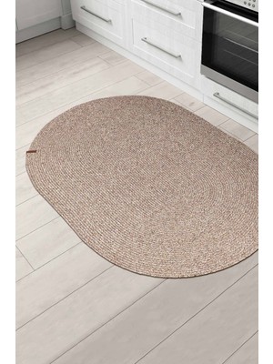 Cesta El Yapımı Örgü Natural Kilim 80x120 4012