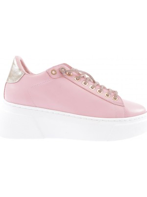 DGN ES854-23Y Kadin Kalin Taban Silver Taş Bağcikli Sneakers Ayakkabi