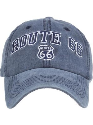 Three Beans Rota 66 Nakış Denim Beyzbol Şapkası Feueed Cap Sun Hat (Yurt Dışından)