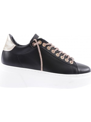DGN ES854-23Y Kadin Kalin Taban Silver Taş Bağcikli Sneakers Ayakkabi