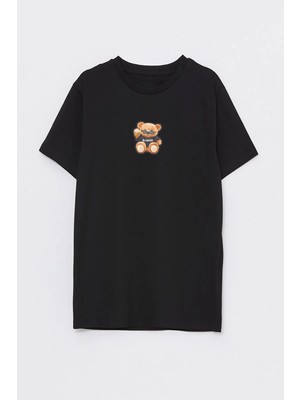 Youwinner Billionaire Ayı Baskılı Bisiklet Yaka Çocuk Tshirt