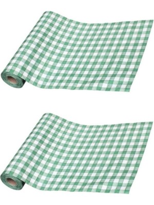 Firdevsi Hobi Tek Kullanımlık Masa ve Aktivite Örtüsü 2rulo 20 Adet- 120X150 cm -Büyük Boy Yeşil Kareli Frd- Büyük Yeşil 2