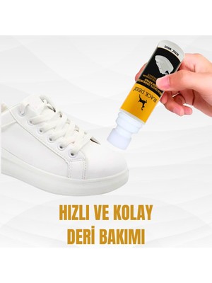 Black Deer Beyaz Ayakkabı Deri Kumaş Boyası,Sneaker Beyaz Ayakkabı Temizleyici,Ayakkabı Çekeceği,Bağcık 75 ml