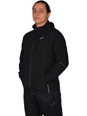 Joma Micro Dash - Erkek Siyah Kapüşonlu Paraşüt Spor Sweatshirt - 4231312