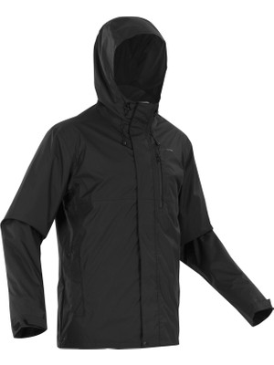 Decathlon QUECHUA Erkek Outdoor Yağmurluk - Siyah - NH500 Imper