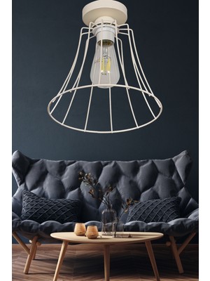 Begüsa Muhteşem Tekli Beyaz Tavan Montaj Avize