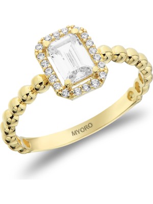 MYOROGOLD 14 Ayar Altın Baget Yüzük