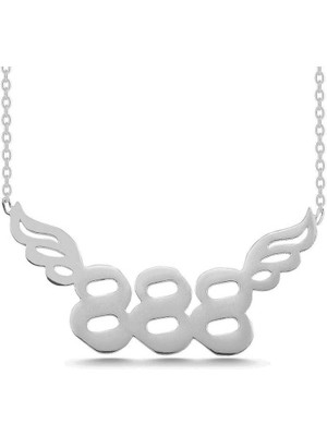 Gumush Gümüş 888 Melek Sayısı Kadın Kolye