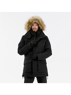 Decathlon Quechua Erkek Su Geçirmez Outdoor Parka - Beyaz - SH500 Ultra - Siyah -20°c