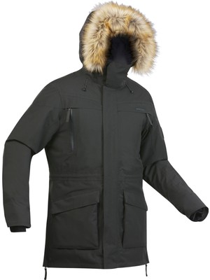 Decathlon Quechua Erkek Su Geçirmez Outdoor Parka - Beyaz - SH500 Ultra - Siyah -20°c