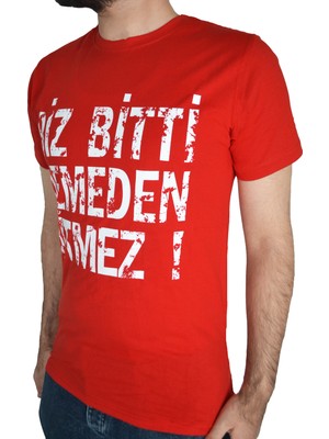 Şimşekoğlu Biz Bitti Demeden Bitmez Baskılı T-Shirt