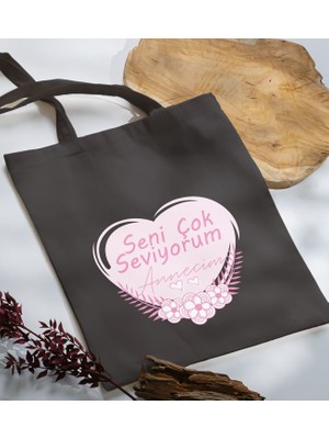Bk Gift Anneler Günü Tasarımlı Kumaş Bez Çanta