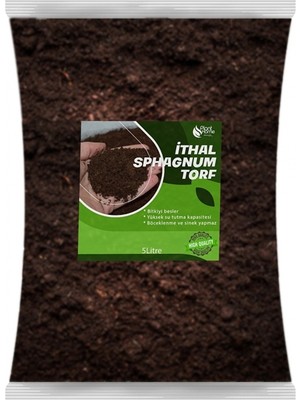 ByKurt En Iyi Bitki Çiçek Toprağı 5 Litre - Ithal Spagnum Ts1 Torf - Böcek Sinek Yapmaz Premium Kalite