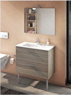 Vitra Ardea 75076 Banyo Dolabı Seti Çekmeceli Ayaklı 80 Cm Cordoba