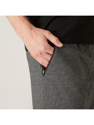 Decathlon Domyos Erkek Koyu Gri Spor Şortu 500 - Regular - Fitness Hafif Antrenman