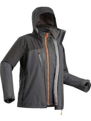 Decathlon Forclaz Erkek 3'ü 1 Arada Outdoor Trekking Montu - Siyah - Travel 500 -10°c