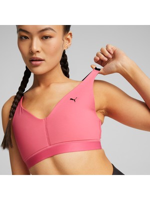 Puma Kadın Sunset Pink Puma Low Impact Elite Strappy Bra Pembe Kadın Orta Destekli Spor Sütyeni/bra