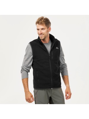 Decathlon QUECHUA Erkek Outdoor Polar Yelek - Siyah - MH120