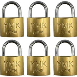 Yuma Kilit Ymk Kancalı Asma Kilit Kısa Sarı 1 Paket ( 6 Adet ) 50 mm