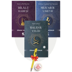 Bilal-I Habeşi + Halid B. Velid + Mus'ab B. Umeyr (Sinan Yağmur) 3 Kitap + Alfa Moda Lisanslı Kalem