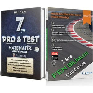 Bilfen Yayınları 7. Sınıf Pro Test Matematik Soru Bankası - Biltest 7 Fen Bilimleri