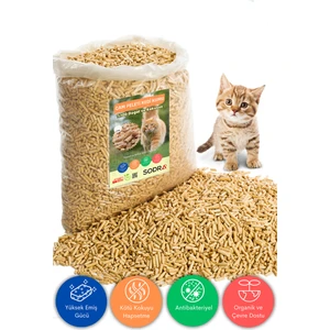 Kedi Kumu %100 Organik Çam Kokulu Pelet 6mm 40LT (20KG)