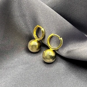 Jewel By Aila Sfera Top Gold Kaplama Kadın Gümüş Küpe