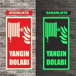 Gala Tabela Fosforlu Yangın Dolabı Uyarı İkaz Tabelası